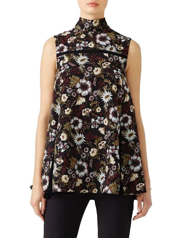Adeam Floral Godet Pleated Top 1