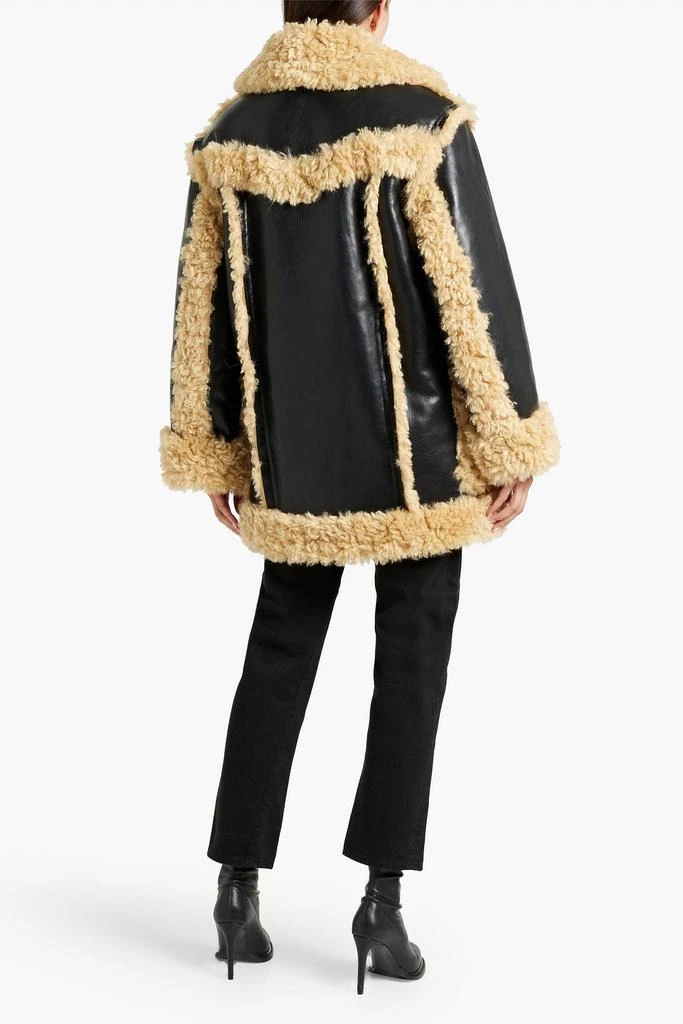 STAND STUDIO Magnolia double-breasted faux shearling jacket 3