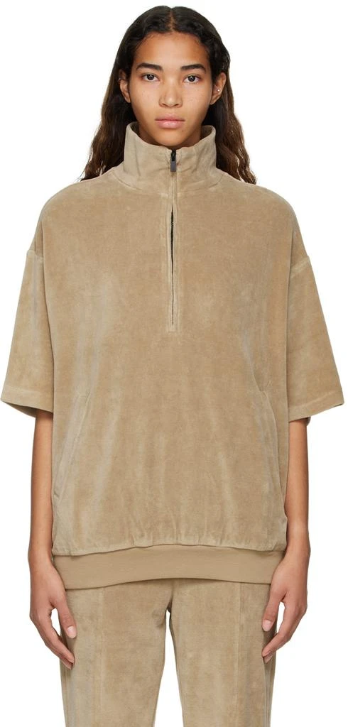 Essentials Tan Cotton Turtleneck 1
