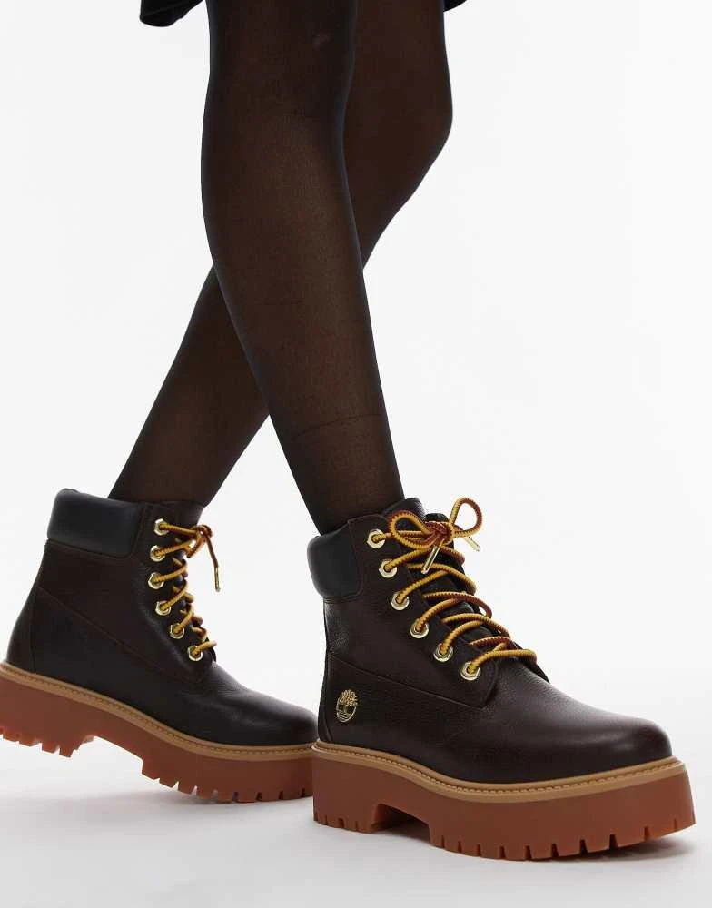 Timberland Timberland Stone Street 6 inch boot in dark brown espresso leather 1