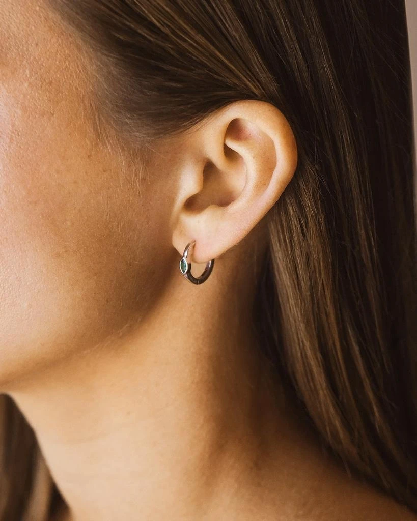 Sterling Forever Robyn CZ Hoops 3