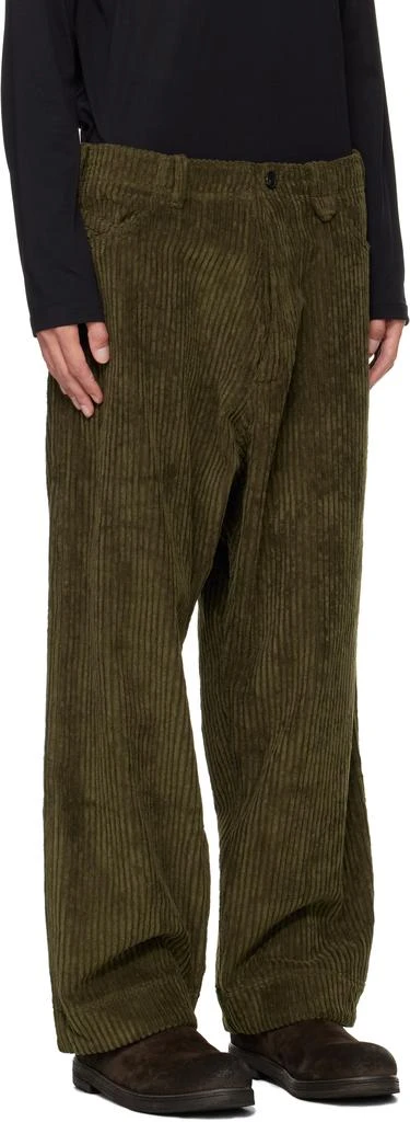 Jan-Jan Van Essche Green O-Project Wide Wale Corduroy Trousers 2