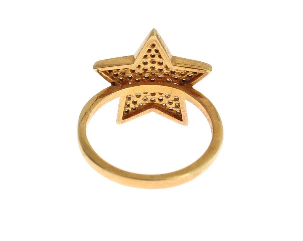 Nialaya Nialaya Star Gold 925 Silver Womens Clear Ring 4