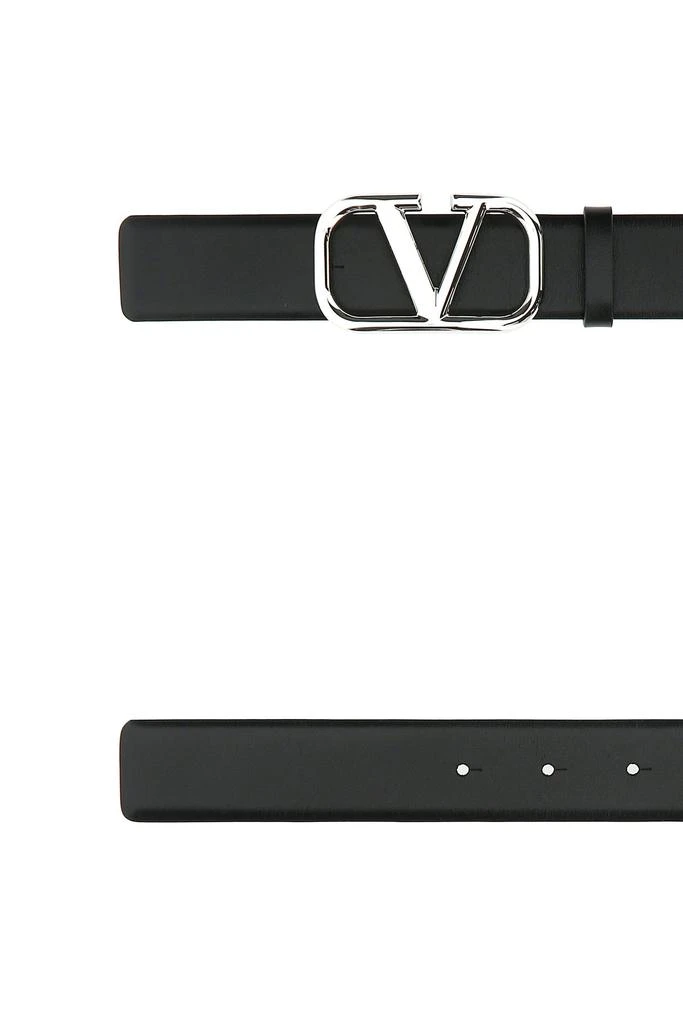 Valentino Black leather VLogo belt 2