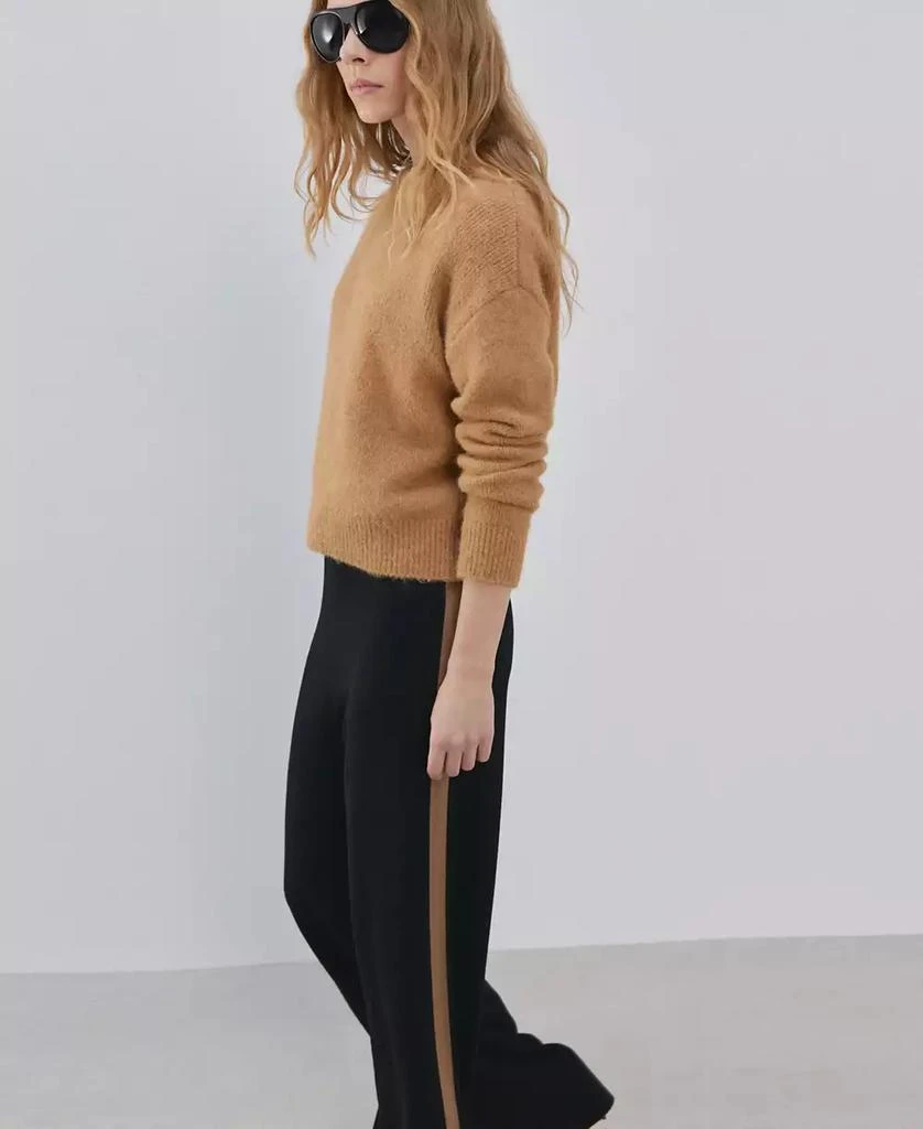 Mango Women
s Contrast Stripe Knit Pants 6