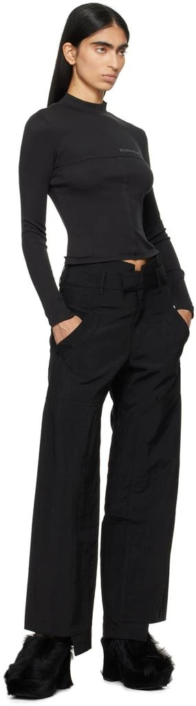 Eckhaus Latta Black Lapped Baby T-shirt 5