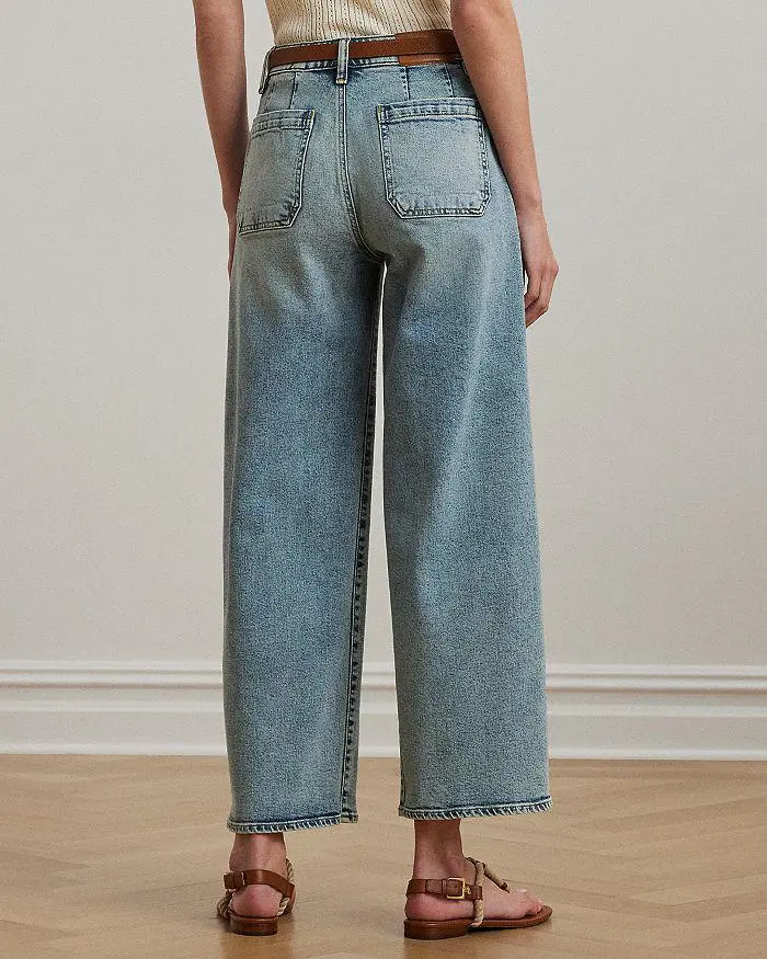Ralph Lauren High Rise Wide Leg Crop Jeans 3