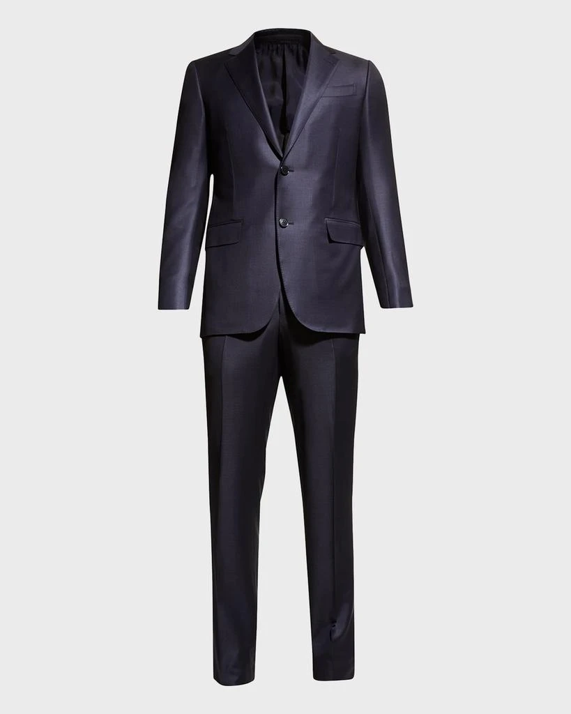 Zegna Men's Wool Tic-Weave Suit 5