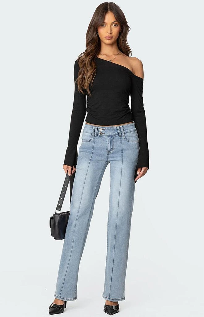 Edikted Avril Bootcut Low Rise Jeans 5