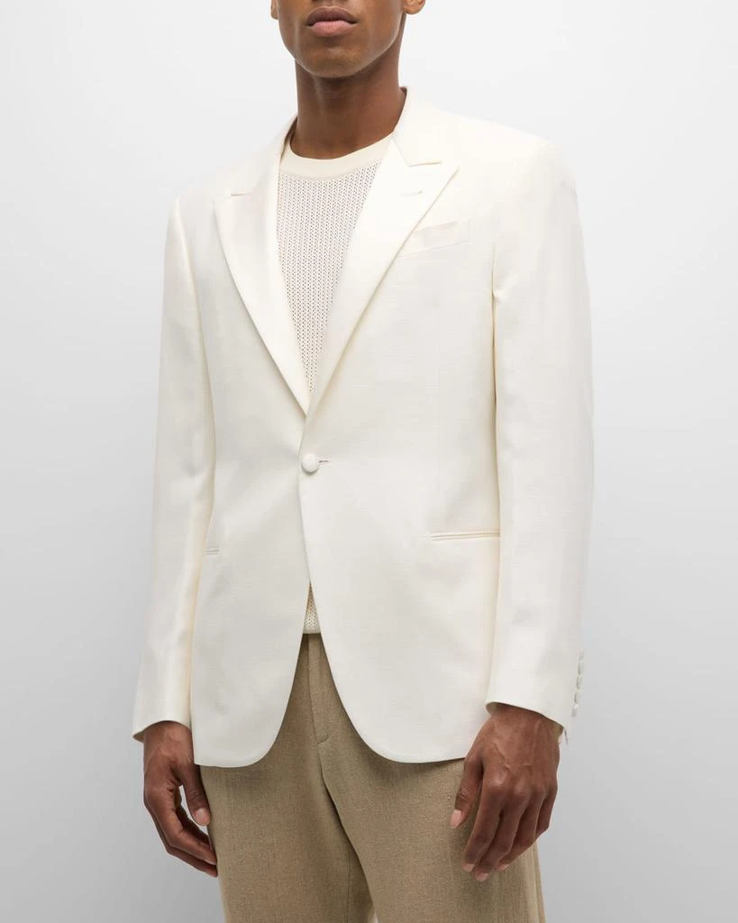 Emporio Armani Men's Textured Solid Dinner Jacket 4