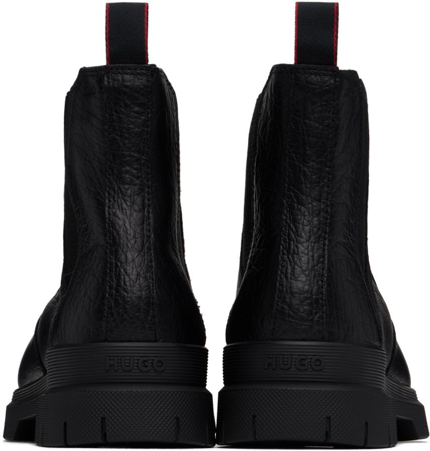 Hugo boss black chelsea boots deals