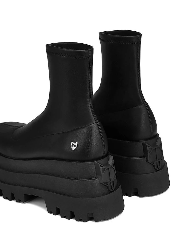 Naked Wolfe Sassy Black Stretch Platform Boots 5