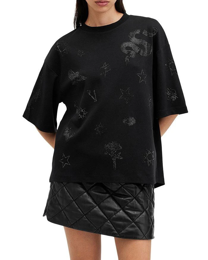 ALL SAINTS Amelie Embellished Rose Tee 1
