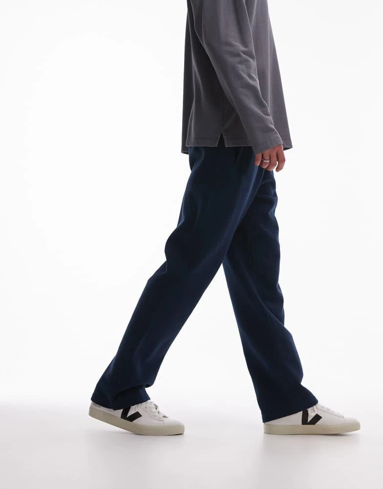Topman Topman washed straight leg jogger in blue 5