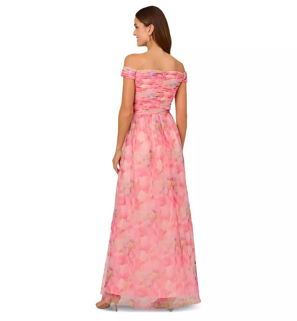 Adrianna Papell Petite Off-the-Shoulder Tulle Gown 3