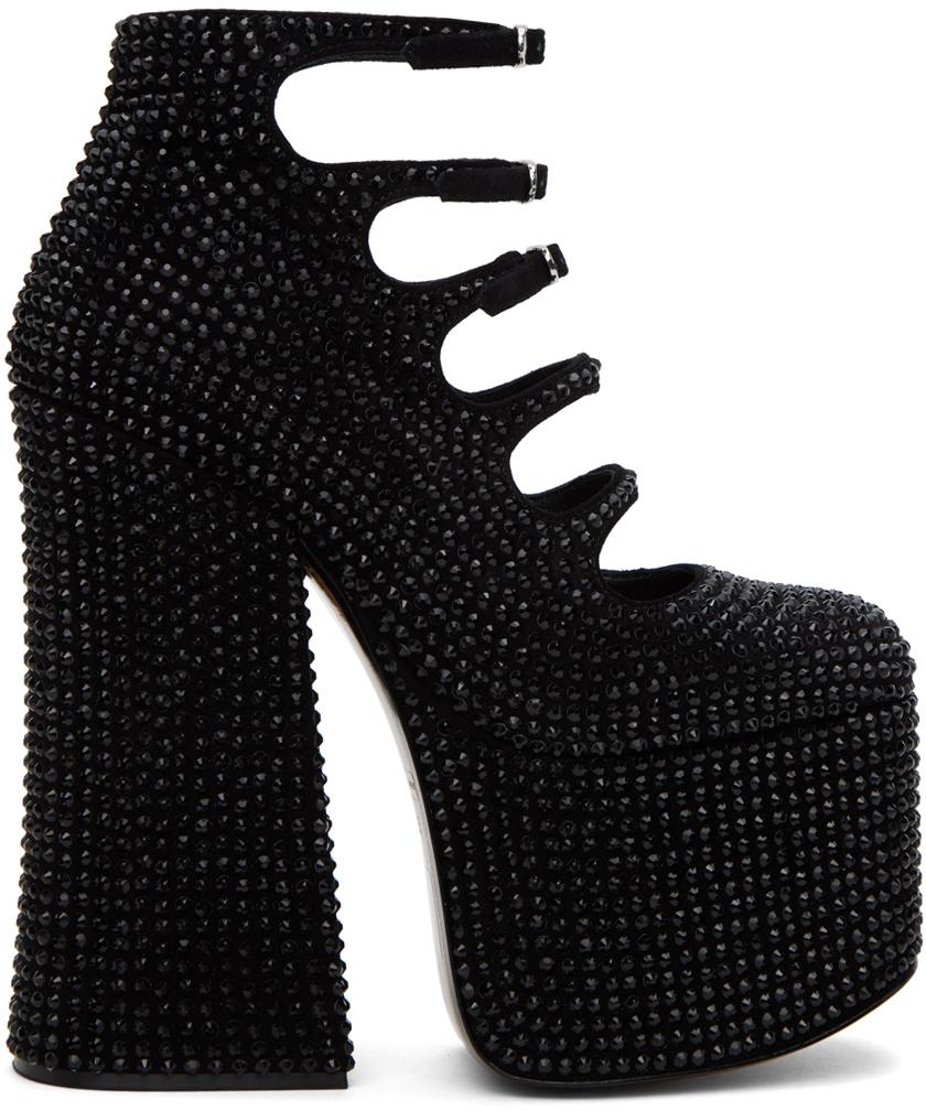 Marc Jacobs Black 'The Rhinestone Kiki' Heels