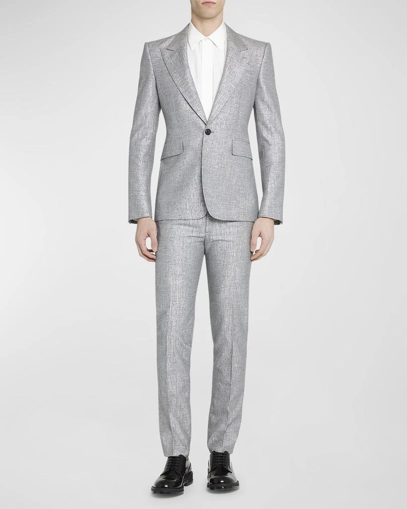 Alexander McQueen Men's Metallic Fitted Sport Coat 3