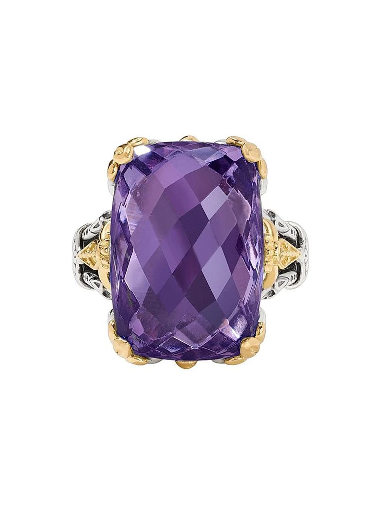 Konstantino Pythia Sterling Silver, 18K Gold &amp; Amethyst Quartz Ring 3