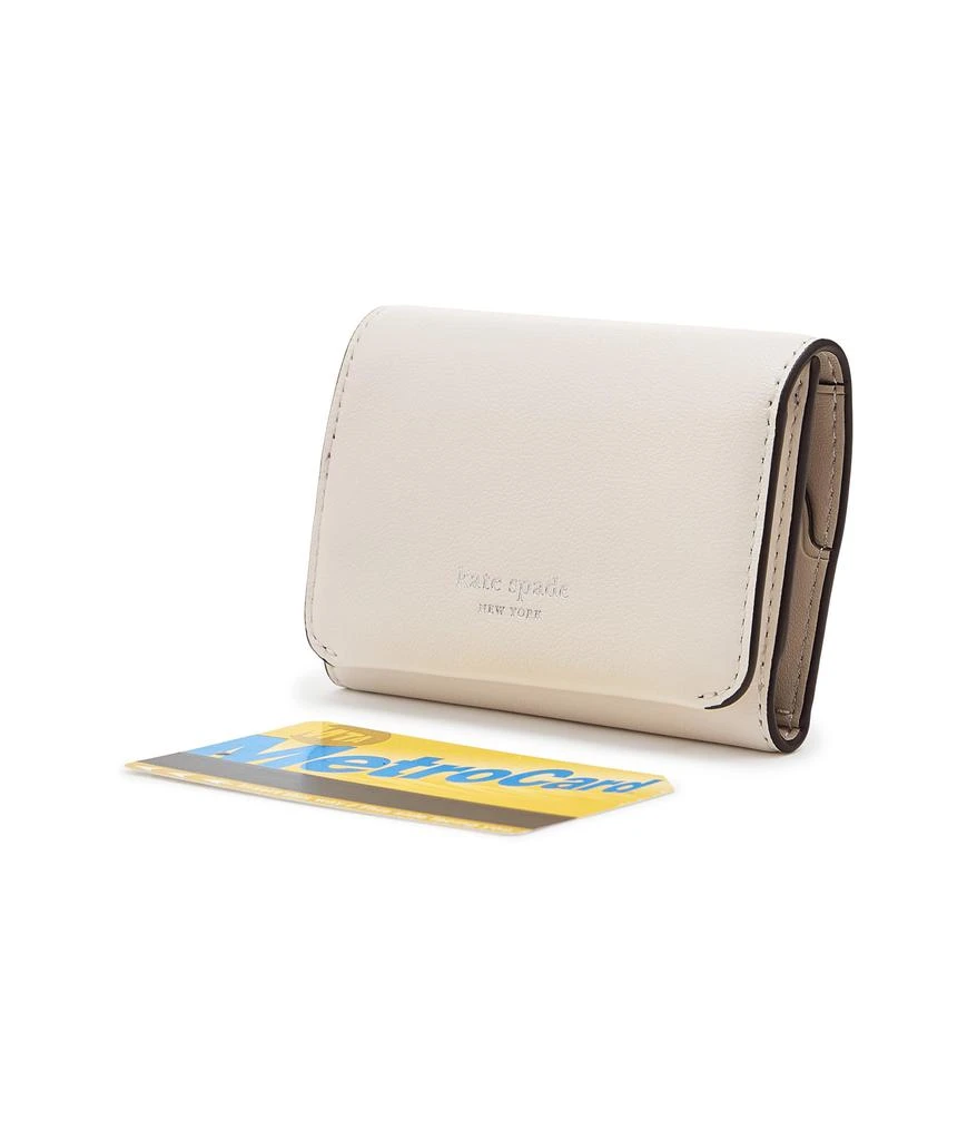 Kate Spade Halo Fine Grain Leather Card Case Trifold Wallet 3