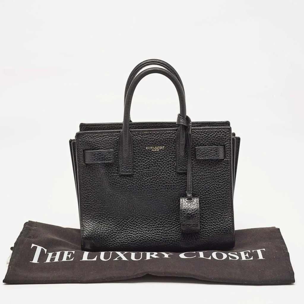 Yves Saint Laurent Saint Laurent Black Leather Nano Classic Sac De Jour Tote 13