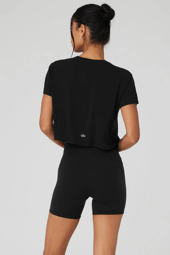 Alo Cropped All Day Short Sleeve - Black 2