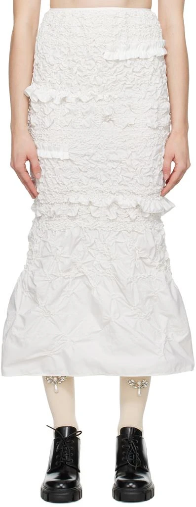 CECILIE BAHNSEN White Venus Midi Skirt 1