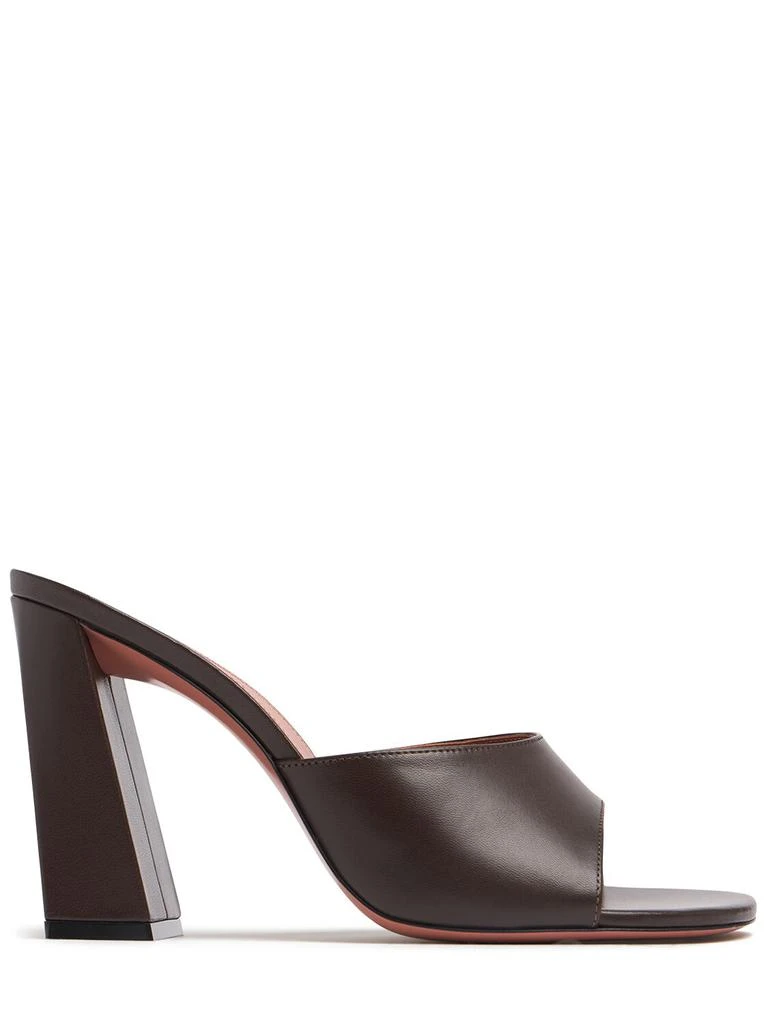 Amina Muaddi 95mm Brigitte Leather Mules 1