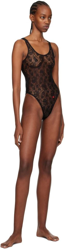 LE PETIT TROU Black Semi-Sheer Bodysuit 4