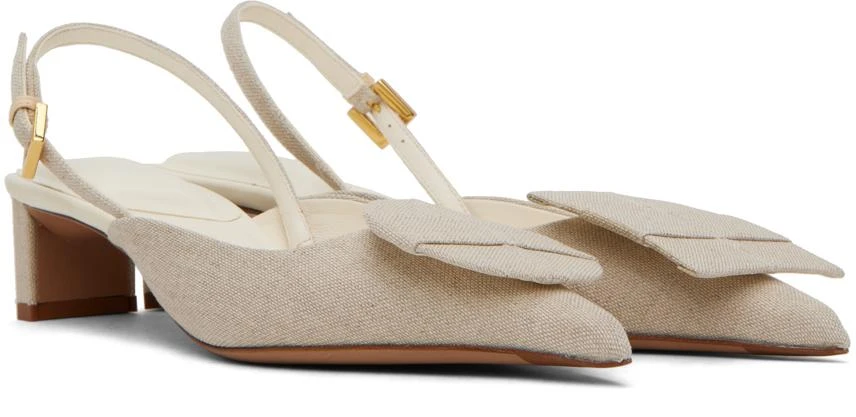 Jacquemus Beige Le Raphia 'Les Chaussures Duelo' Heels 4