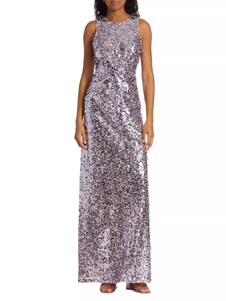 LDT Sequined Twist-Front Racer Gown 3