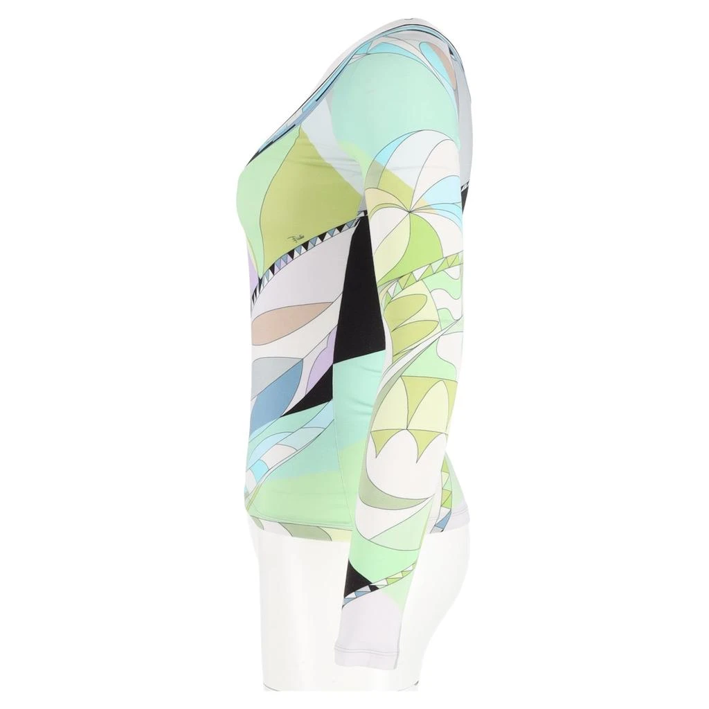 PETER PILOTTO Printed Long Sleeve Top in Multicolor Viscose 4