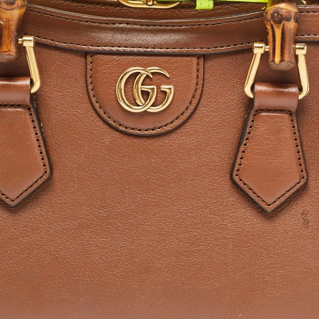 Gucci Gucci Brown Leather Mini Diana Tote 5