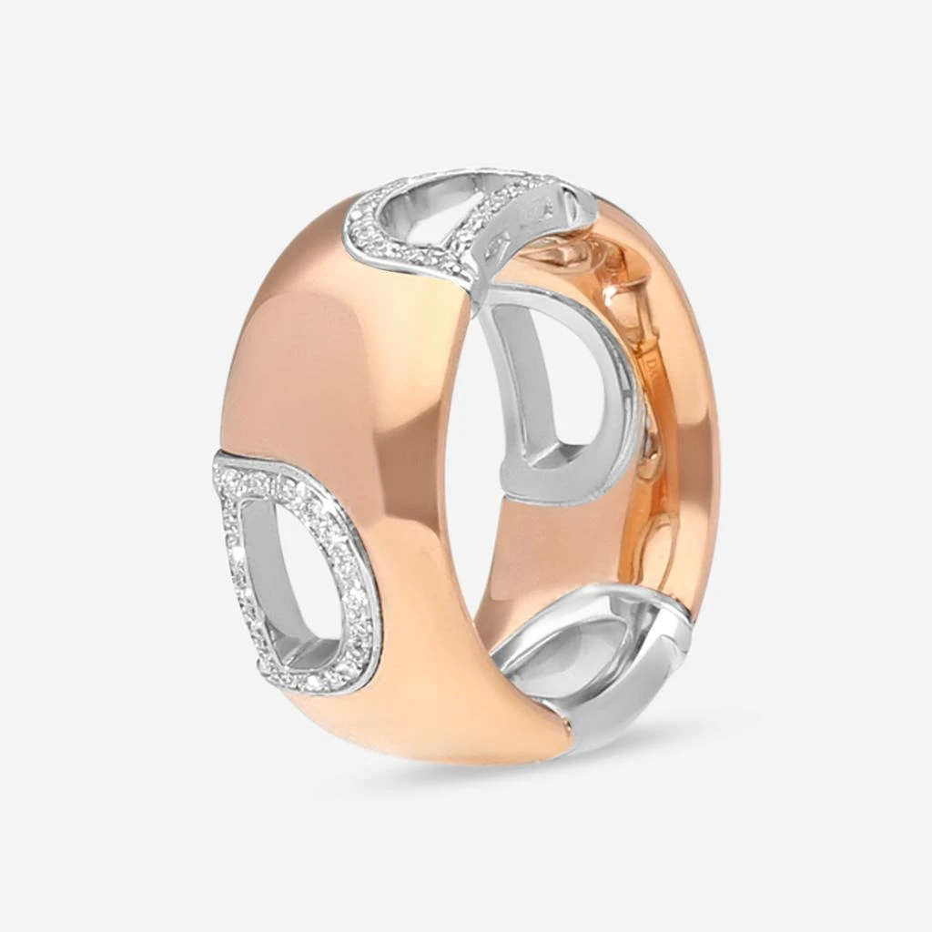 Damiani Damiani D. Icon 18K Rose 
White Gold Diamond Band Ring 20049328-copy