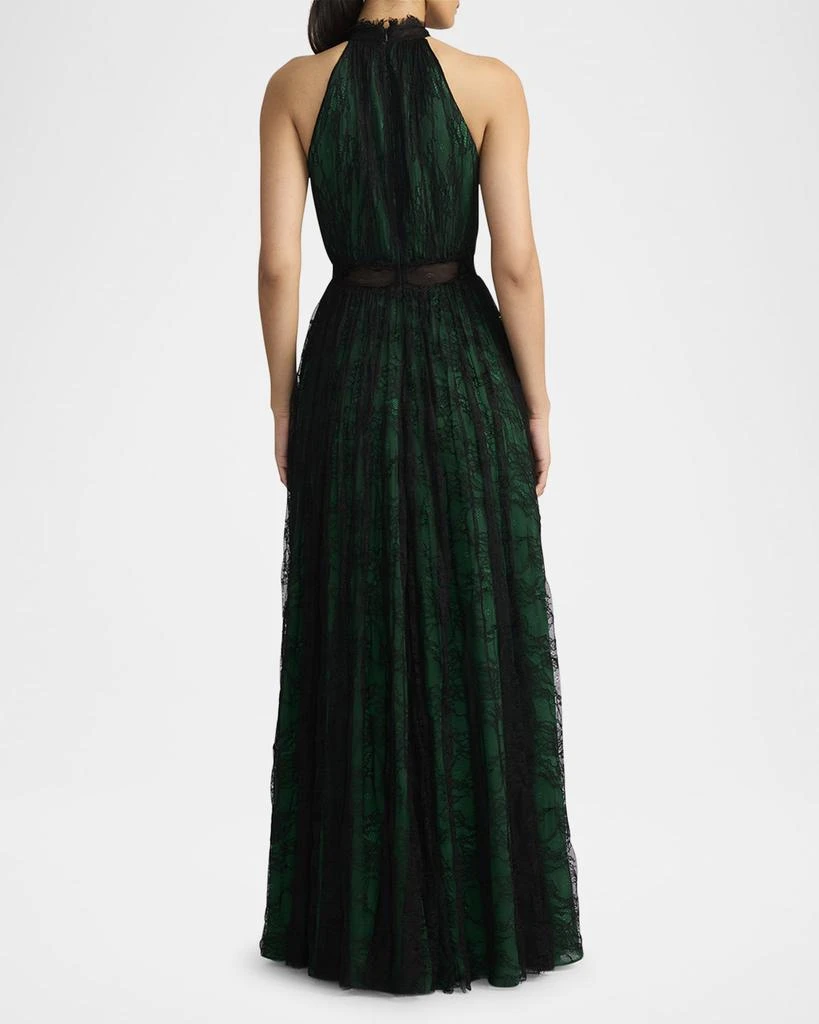 Zac Posen Wicked x Zac Posen Halter Chiffon & Lace Gown 3