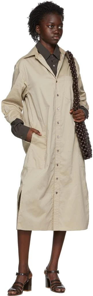 Lemaire Khaki Cotton Maxi Dress 4