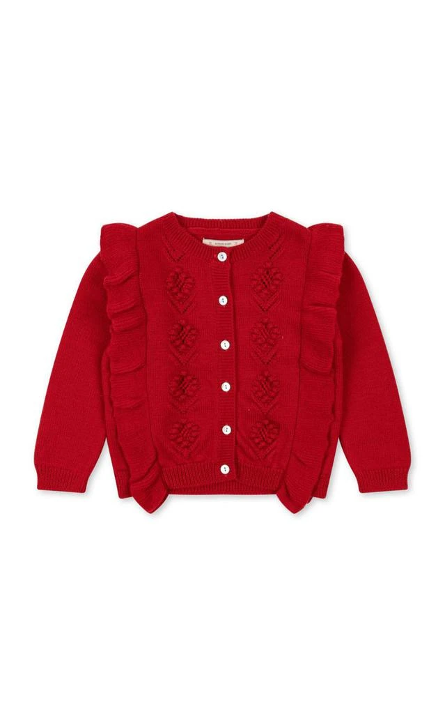 Konges Sløjd Konges Sløjd Fiol Ruffled Merino Wool Cardigan - Moda Operandi 1