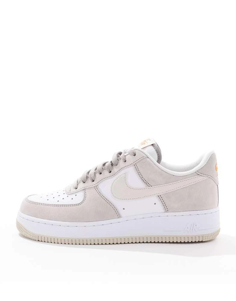 NIKE Nike Air Force 1 premium trainers in white and cream 5