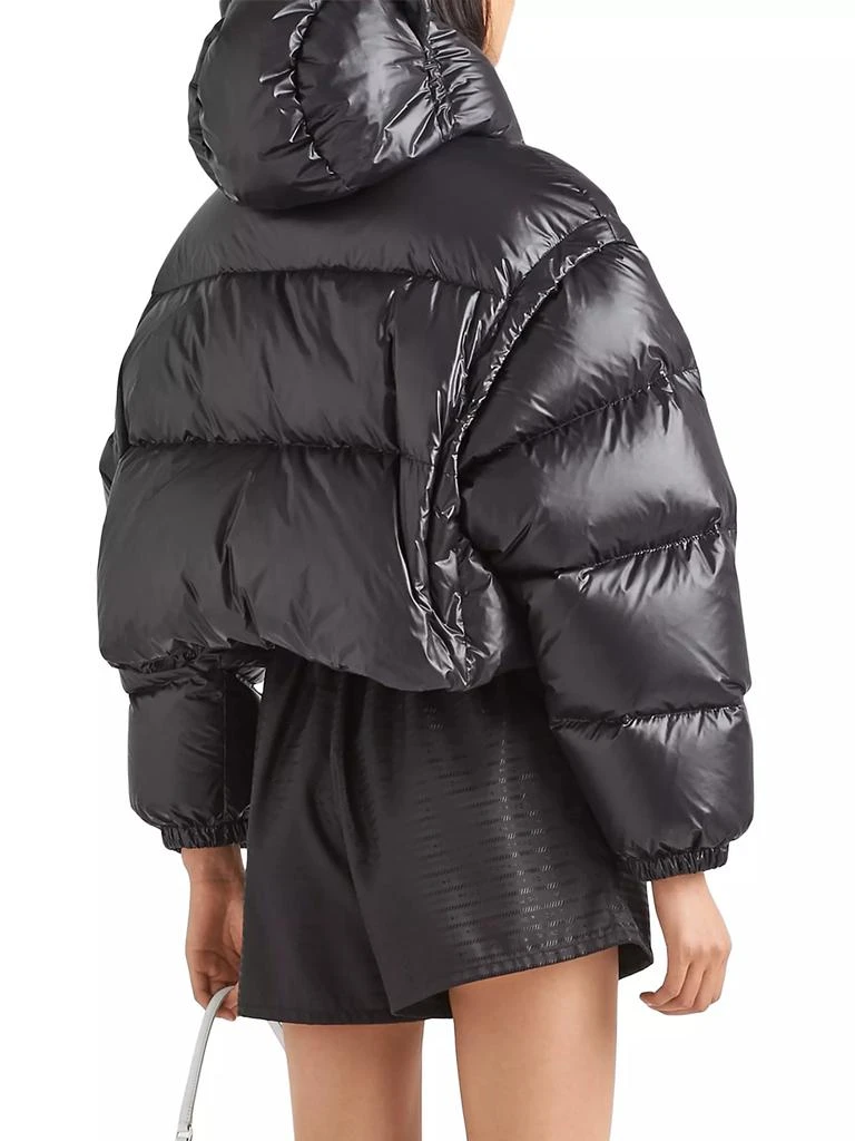 Prada Re-Nylon Convertible Cropped Down Jacket 5