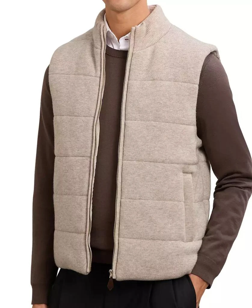 REISS Men
s Rib-Knit Zip-Through Gilet