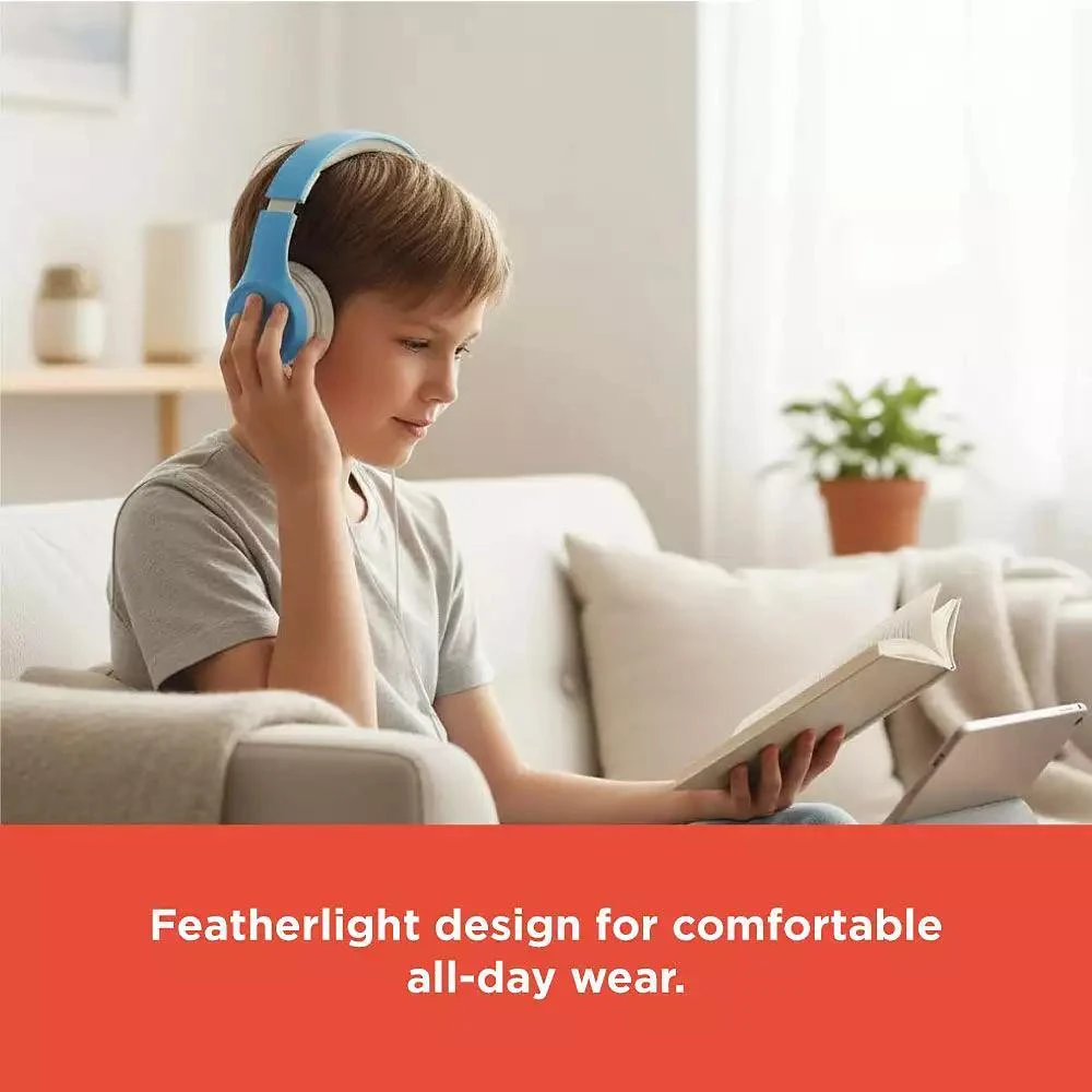 RadioShack Kids Wired Headphones (3304457) - Child-Safe Volume, 3.5mm Plug, Blue 
White 2