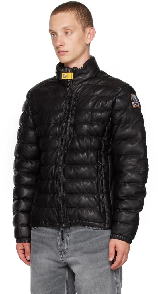Parajumpers Black Ernie Leather Jacket 4