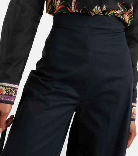 ETRO Printed cotton-blend flared pants 4