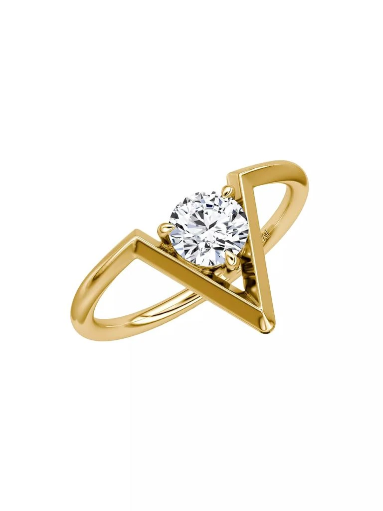VRAI VRAI V 14K Yellow Gold & Lab-Grown Diamond Ring 1