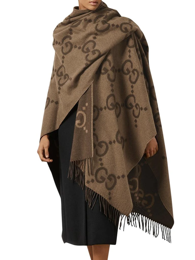 Gucci REVERSIBLE JUMBO GG CASHMERE CAPE 2