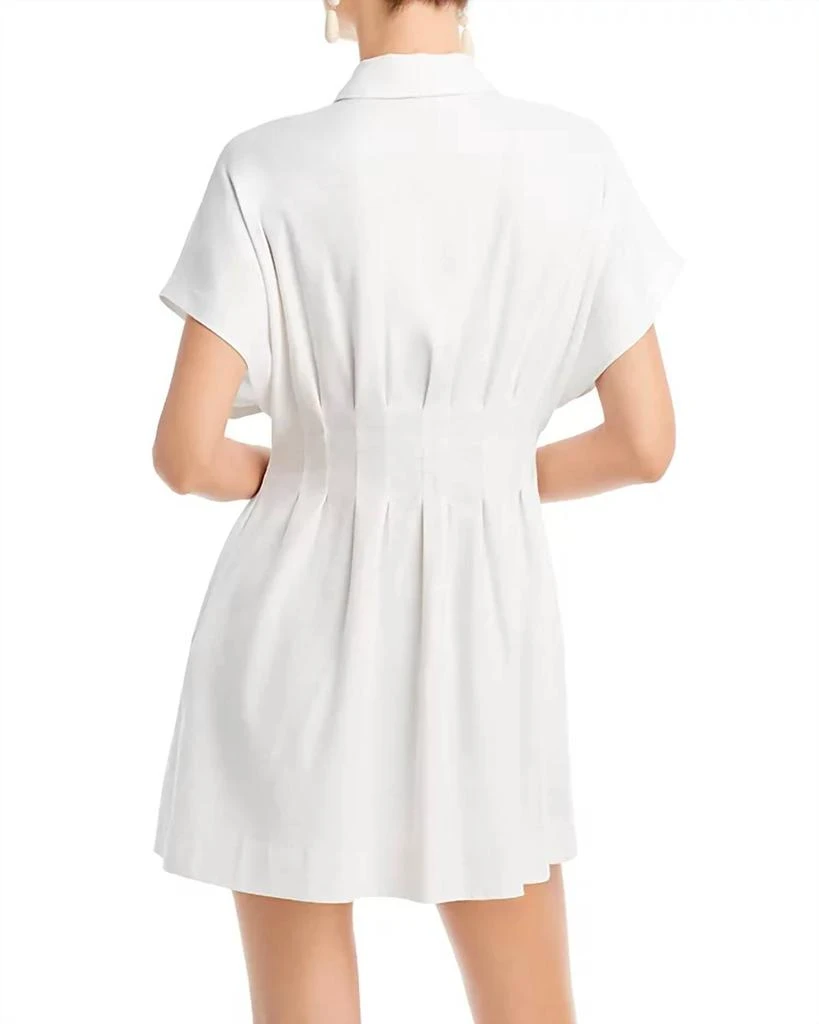 Alice + Olivia Alice + Olivia - Lilliana pleated linen-blend mini shirt dress 2