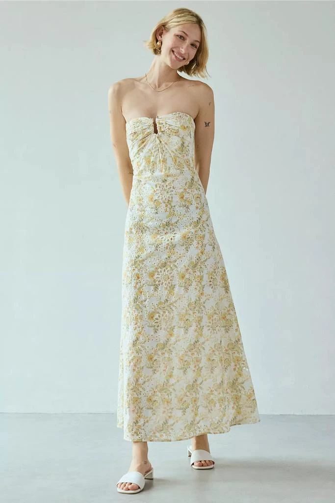 Bardot Bardot Lara Broderie Strapless Maxi Dress 1