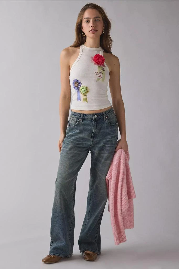 Kimchi Blue Kimchi Blue Kidult Ribbon Applique Graphic Off-Duty High Neck Tank Top 3