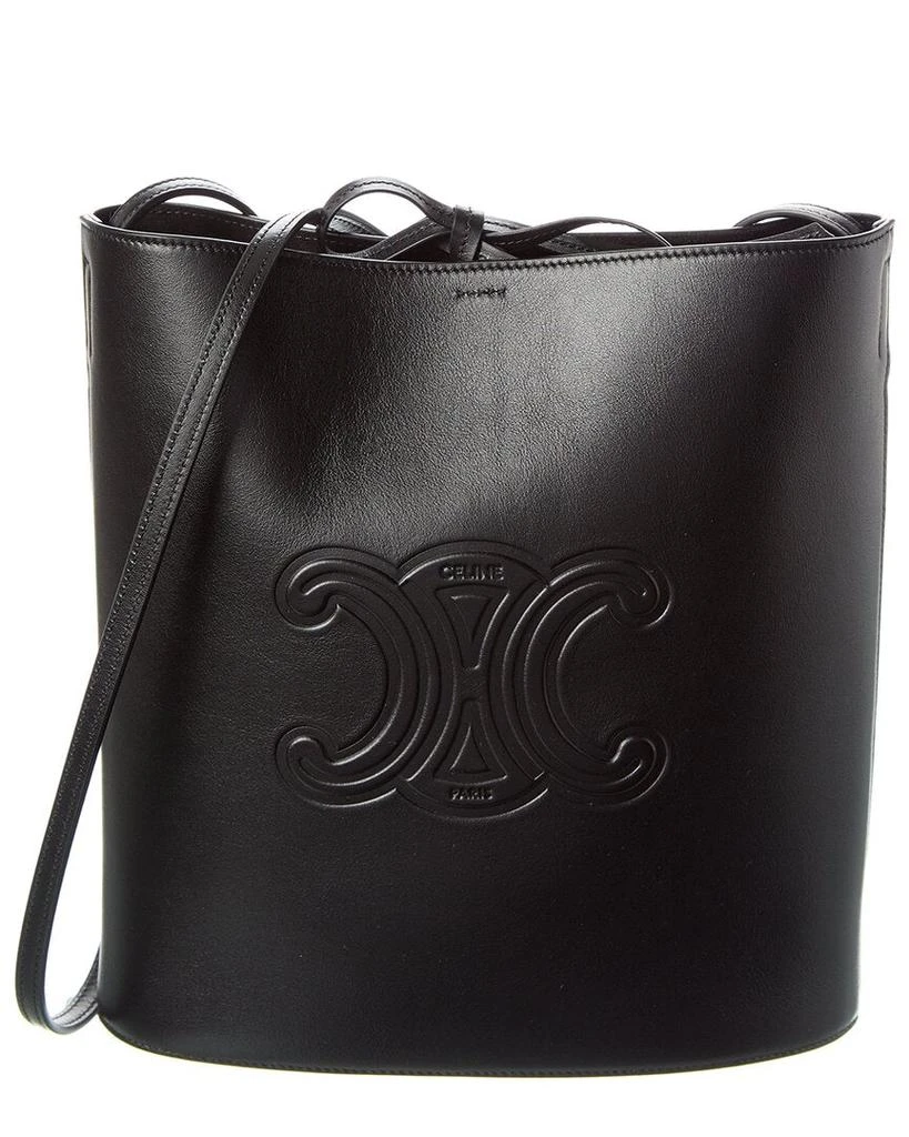 Handbag Bucket Maillon Triomphe In Satinated Calfskin CELINE Small