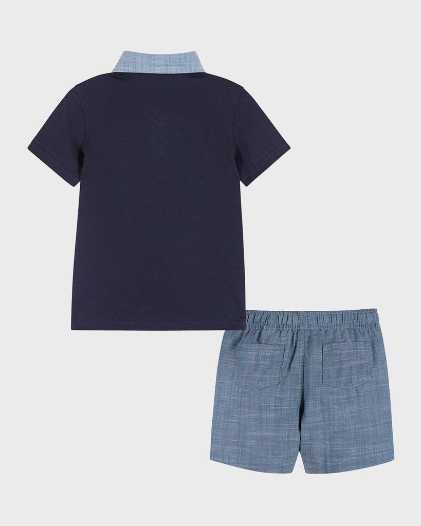 Andy & Evan Boy's Polo Shirt & Shorts Set, Size 2T-8