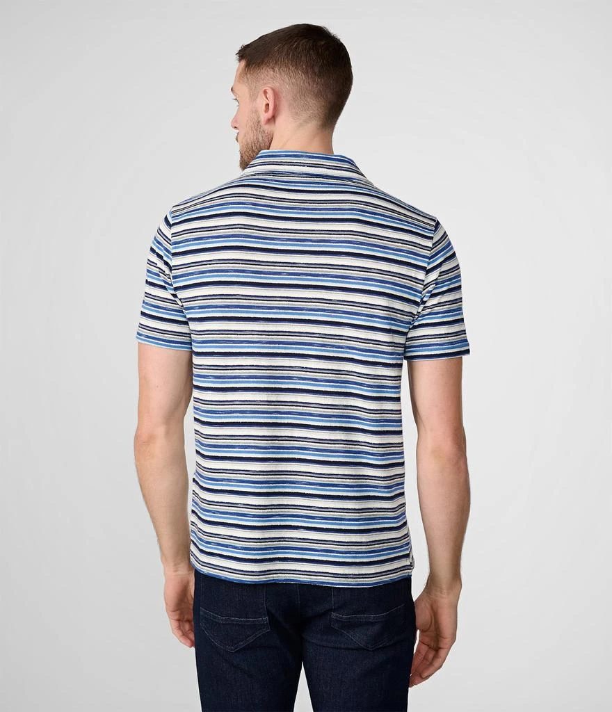 Karl Lagerfeld Paris TEXTURED STRIPE SHORT SLEEVE HENLEY 2